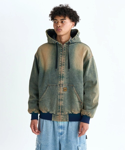 DC SHOES（ディーシーシューズ）の「25 PADDED HOOD JACKET/DCジップアップフーディーブルゾン（ブルゾン・メンズ・ライトインディゴブルー/ブラック系その他/ブラック/ブラック系その他2・MEDIUM/LARGE/X-LARGE）」の4枚目の写真