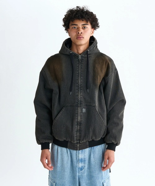 DC SHOES（ディーシーシューズ）の「25 PADDED HOOD JACKET/DCジップアップフーディーブルゾン（ブルゾン・メンズ・ライトインディゴブルー/ブラック系その他/ブラック/ブラック系その他2・MEDIUM/LARGE/X-LARGE）」の3枚目の写真