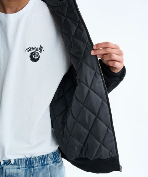 DC SHOES（ディーシーシューズ）の「25 PADDED HOOD JACKET/DCジップアップフーディーブルゾン（ブルゾン・メンズ・ライトインディゴブルー/ブラック系その他/ブラック/ブラック系その他2・MEDIUM/LARGE/X-LARGE）」の9枚目の写真