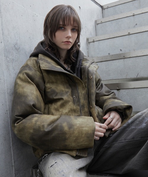 【Spielio】ヴィンテージライク合皮ブルゾン Spielio（シュピーリオ）の「【Spielio】vintage like blouson