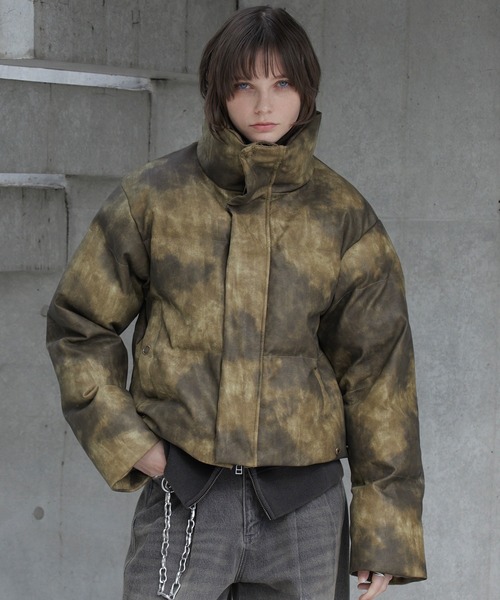 Spielio(シュピーリオ)の「【Spielio】Vintage like high neck padded jacket / ヴィンテージライク合皮ハイネック中綿ジャケット(ダウンジャケット/コート・メンズ・ブラウン/ブラック・L/M/S)」の16枚目の写真