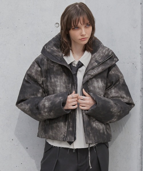 Spielio(シュピーリオ)の「【Spielio】Vintage like high neck padded jacket / ヴィンテージライク合皮ハイネック中綿ジャケット(ダウンジャケット/コート・メンズ・ブラウン/ブラック・L/M/S)」の18枚目の写真