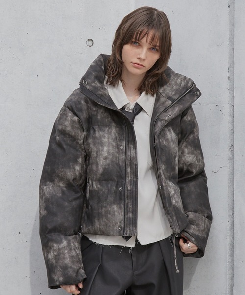 Spielio(シュピーリオ)の「【Spielio】Vintage like high neck padded jacket / ヴィンテージライク合皮ハイネック中綿ジャケット(ダウンジャケット/コート・メンズ・ブラウン/ブラック・L/M/S)」の19枚目の写真