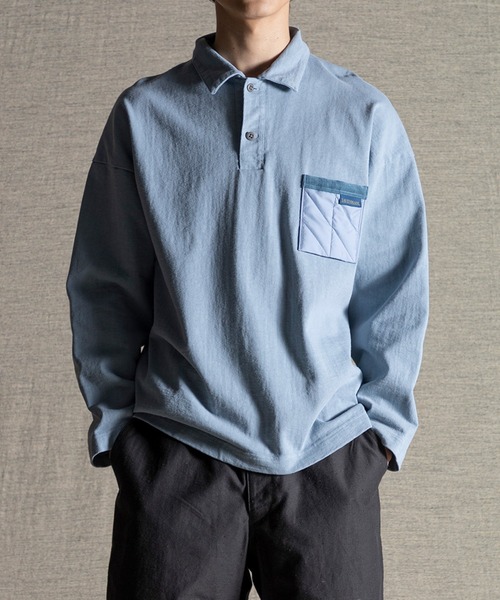 日本製・長袖ポロシャツ 】Jackman X Lavenham Dotsume Pocket LS Polo