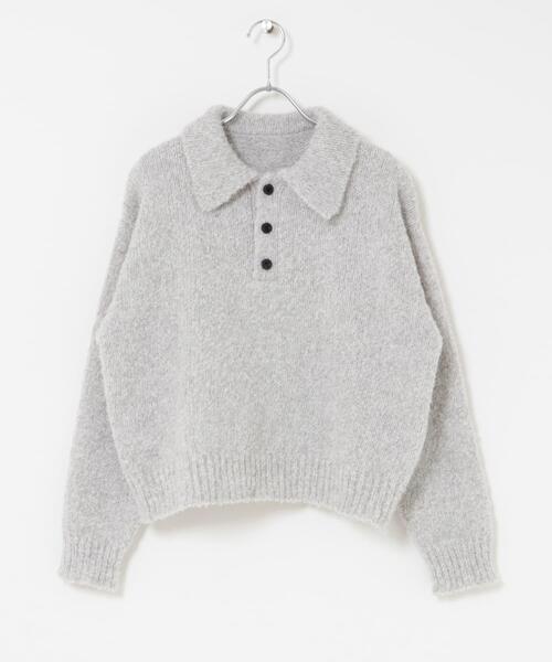 ITEMS URBANRESEARCH（アイテムズ アーバンリサーチ）の「ネップミックスポロニット（ニット/セーター・レディース・グレー/ピンク/ブラウン・FREE）」の15枚目の写真