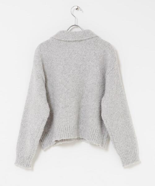 ITEMS URBANRESEARCH（アイテムズ アーバンリサーチ）の「ネップミックスポロニット（ニット/セーター・レディース・グレー/ピンク/ブラウン・FREE）」の17枚目の写真