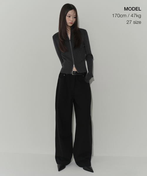 MUSINSA STANDARD WOMAN（ムシンサスタンダードウーマン）の「ウィメンズコットンエクストラワイドパンツ[ブラック]（その他パンツ・レディース・その他・27/28/29/30/24/25/26）」の4枚目の写真