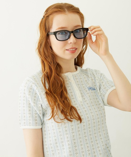 MILKFED.(ミルクフェド)の「MILKFED. LOGO SQUARE SUNGLASSES(サングラス・レディース・ブラック/グレー/ブルー・ONE SIZE)」の3枚目の写真