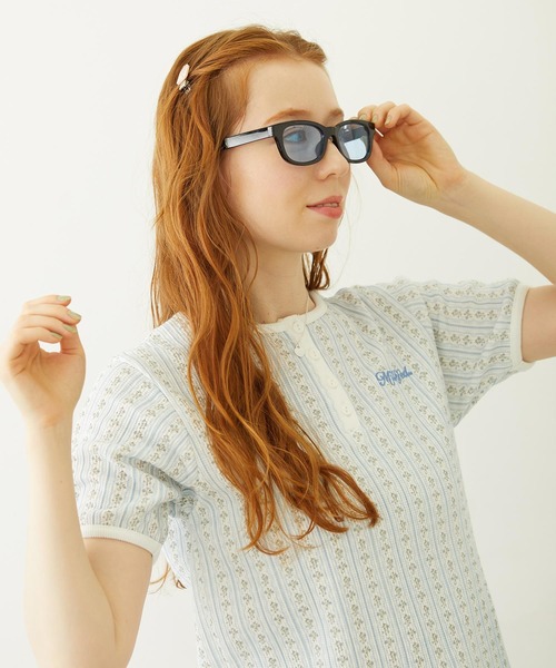 MILKFED.(ミルクフェド)の「MILKFED. LOGO SQUARE SUNGLASSES(サングラス・レディース・ブラック/グレー/ブルー・ONE SIZE)」の5枚目の写真