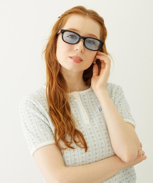 MILKFED.(ミルクフェド)の「MILKFED. LOGO SQUARE SUNGLASSES(サングラス・レディース・ブラック/グレー/ブルー・ONE SIZE)」の8枚目の写真