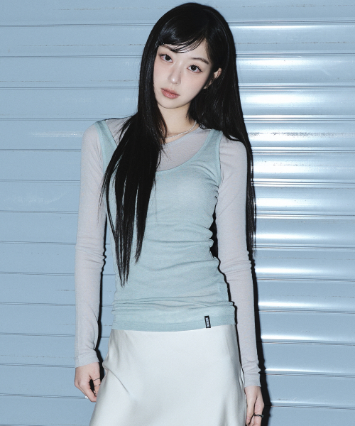 NICK&NICOLE(ニックアンドニコール)の「NICOLE MINIMAL LABEL SLEEVELESS_MINT(Tシャツ/カットソー・レディース・その他・FREE)」の1枚目の写真