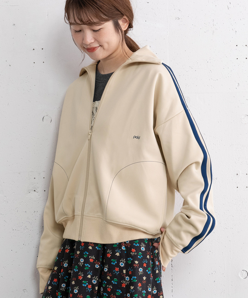 POU DOU DOU（プードゥドゥ）の「pdd刺繍トラックジャケット（その他アウター・レディース・ブルー/レッド/ベージュ・M）」の2枚目の写真