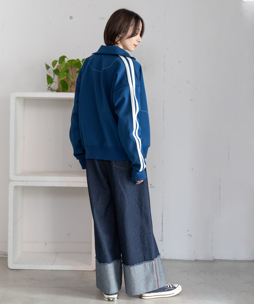 POU DOU DOU（プードゥドゥ）の「pdd刺繍トラックジャケット（その他アウター・レディース・ブルー/レッド/ベージュ・M）」の14枚目の写真