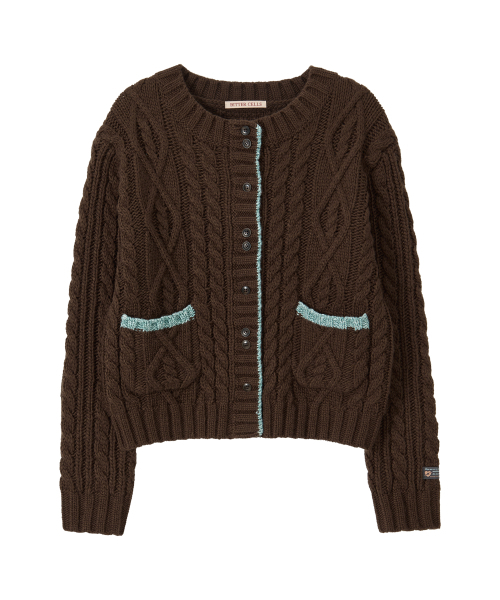 BITTER CELLS（ビターセルズ）の「Mori Wool Cardigan - Brown（カーディガン/ボレロ・レディース・その他・FREE）」の2枚目の写真