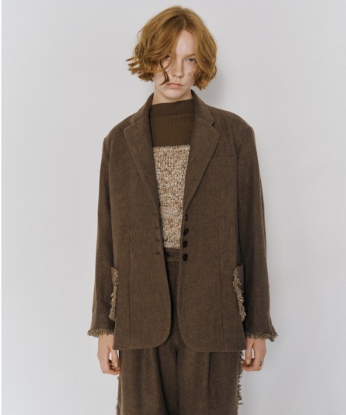 セール】Vila tweed jacket coat ヴィラツイードジャケットコート