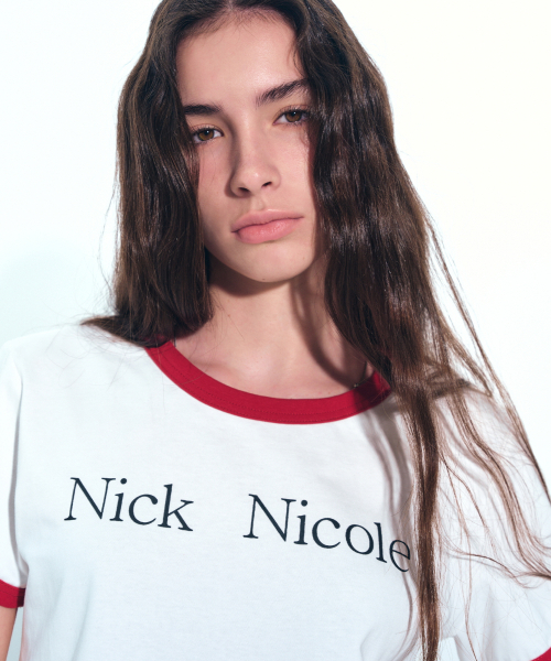 NICK&NICOLE（ニックアンドニコール）の「NICOLE PRINTING RINGER CROP TOP_WHITE RED（Tシャツ/カットソー・レディース・その他・FREE）」の2枚目の写真