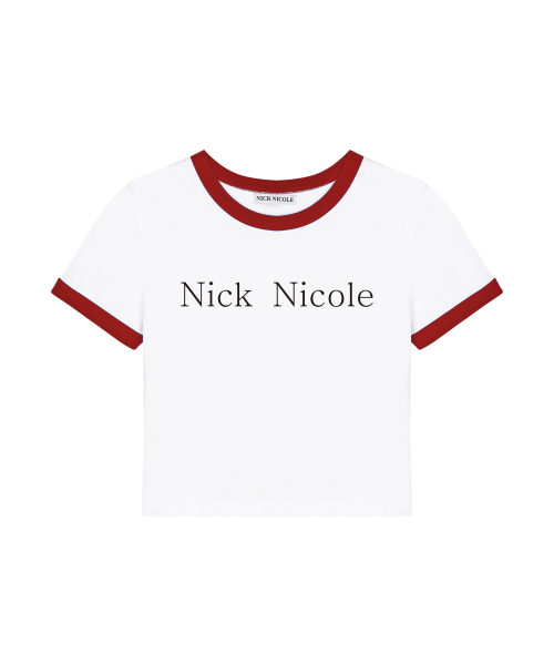 NICK&NICOLE（ニックアンドニコール）の「NICOLE PRINTING RINGER CROP TOP_WHITE RED（Tシャツ/カットソー・レディース・その他・FREE）」の4枚目の写真