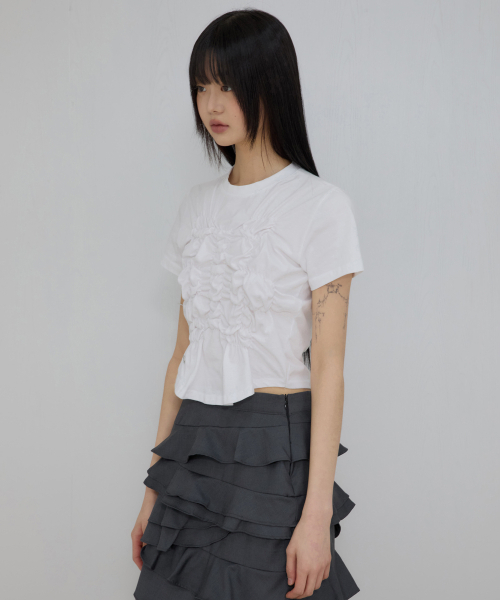FLAREUP(フレアアップ)の「クラウドTシャツ(FL-163_ホワイト)(Tシャツ/カットソー・レディース・ホワイト・1/2)」の8枚目の写真