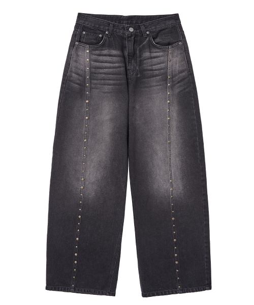 Midnight Move(ミッドナイトムーブ)の「rv line denim pants (black)(デニムパンツ・レディース・その他・MEDIUM/SMALL)」の1枚目の写真