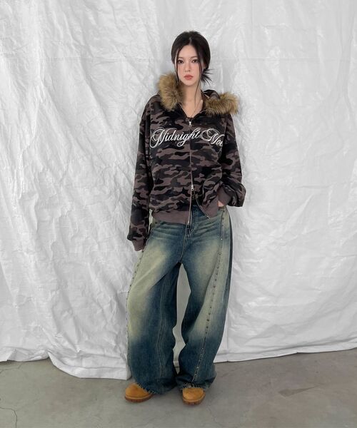 Midnight Move(ミッドナイトムーブ)の「rv line denim pants (black)(デニムパンツ・レディース・その他・MEDIUM/SMALL)」の12枚目の写真