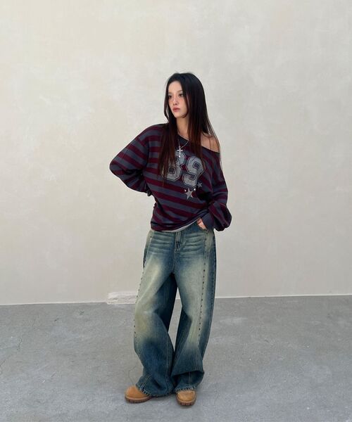 Midnight Move(ミッドナイトムーブ)の「rv line denim pants (black)(デニムパンツ・レディース・その他・MEDIUM/SMALL)」の13枚目の写真