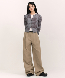 MUSINSA STANDARD WOMAN（ムシンサスタンダードウーマン）の「ウィメンズディープタックエクストラワイドチノパンツ[ベージュ]（その他パンツ）」