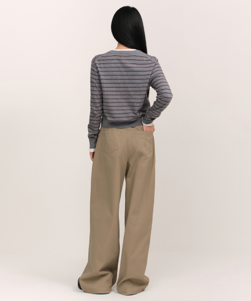 MUSINSA STANDARD WOMAN（ムシンサスタンダードウーマン）の「ウィメンズディープタックエクストラワイドチノパンツ[ベージュ]（その他パンツ・レディース・ベージュ・30/24/26/28）」の3枚目の写真