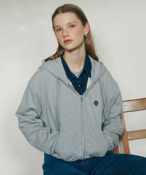 TTUDEMENT(トュードメント)の「ESSENTIAL ZIP-UP HOODIE MEL GREY(パーカー・レディース・その他・FREE)」の3枚目の写真