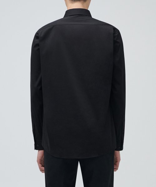 MUSINSA STANDARD（ムシンサスタンダード）の「隠しバートンドレスシャツ[ブラック]（ビジネスシャツ・メンズ・その他・LARGE/X-LARGE/XX-LARGE/SMALL/MEDIUM）」の2枚目の写真