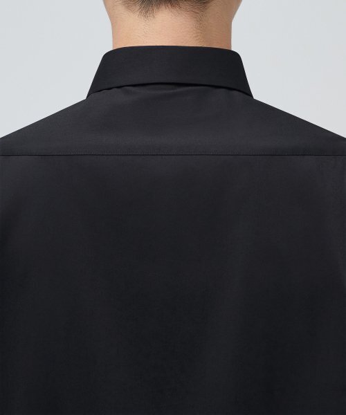 MUSINSA STANDARD（ムシンサスタンダード）の「隠しバートンドレスシャツ[ブラック]（ビジネスシャツ・メンズ・その他・LARGE/X-LARGE/XX-LARGE/SMALL/MEDIUM）」の4枚目の写真