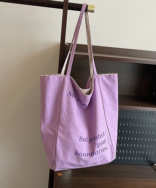 c.u.l（シーユーエル）の「リバーシブル A4サイズ可 大容量 ギンガムチェック ショルダー トートバッグ cula1348（トートバッグ・レディース・グリーン/パープル・FREE）」の22枚目の写真