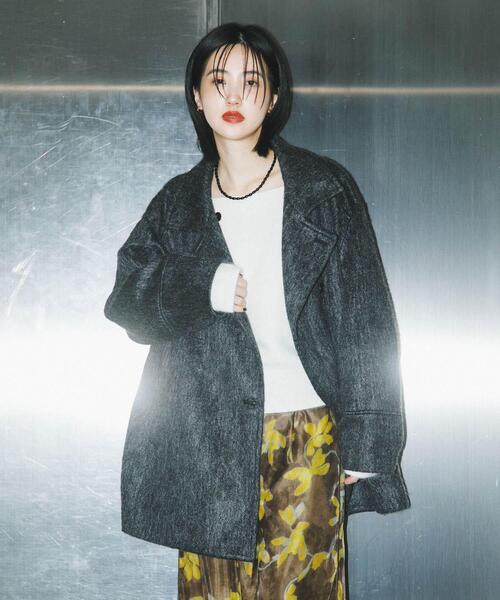 SENSE OF PLACE by URBAN RESEARCH（センスオブプレイスバイアーバンリサーチ）の「マルチカラーシャギーコート（その他アウター・レディース・チャコールグレー/ベージュ/ブラウン・ONE）」の12枚目の写真