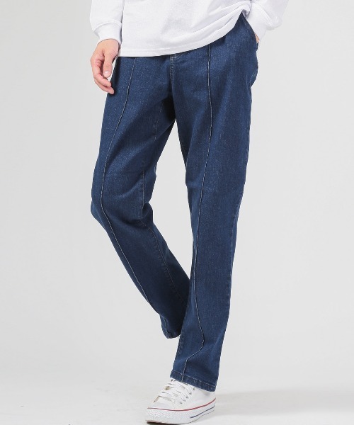 LUXSTYLE(ラグスタイル)の「テーパードストレッチデニムパンツ(デニムパンツ・メンズ・ブルー系その他/ブルー/インディゴブルー・L/M/XL)」の1枚目の写真