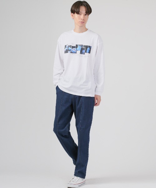 LUXSTYLE(ラグスタイル)の「テーパードストレッチデニムパンツ(デニムパンツ・メンズ・ブルー系その他/ブルー/インディゴブルー・L/M/XL)」の5枚目の写真