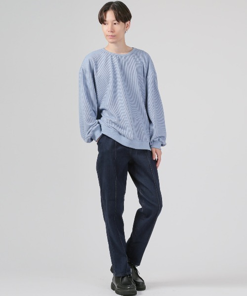 LUXSTYLE(ラグスタイル)の「テーパードストレッチデニムパンツ(デニムパンツ・メンズ・ブルー系その他/ブルー/インディゴブルー・L/M/XL)」の7枚目の写真