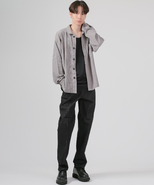 LUXSTYLE(ラグスタイル)の「テーパードストレッチデニムパンツ(デニムパンツ・メンズ・ブルー系その他/ブルー/インディゴブルー・L/M/XL)」の9枚目の写真