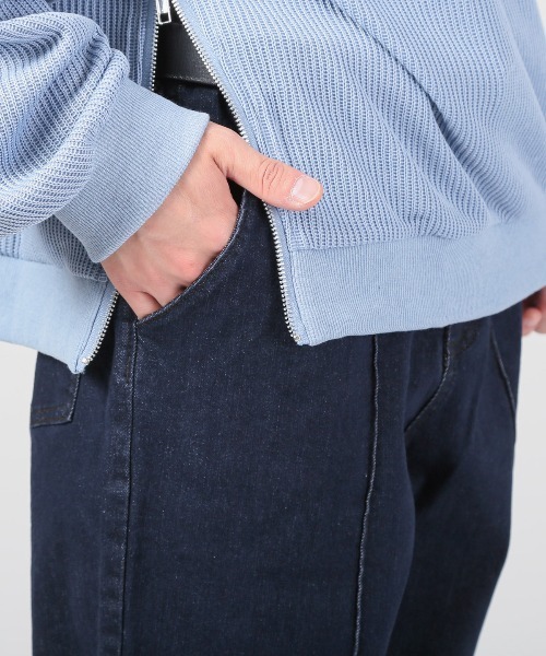 LUXSTYLE(ラグスタイル)の「テーパードストレッチデニムパンツ(デニムパンツ・メンズ・ブルー系その他/ブルー/インディゴブルー・L/M/XL)」の10枚目の写真