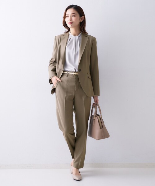 UNTITLED（アンタイトル）の「【仕事着/スーツ】プレミアムテーパードパンツ（その他パンツ・レディース・チャコールグレー/サンドベージュ/ネイビー系2・00/01/02/03/04/42/44/46/48/50）」の14枚目の写真