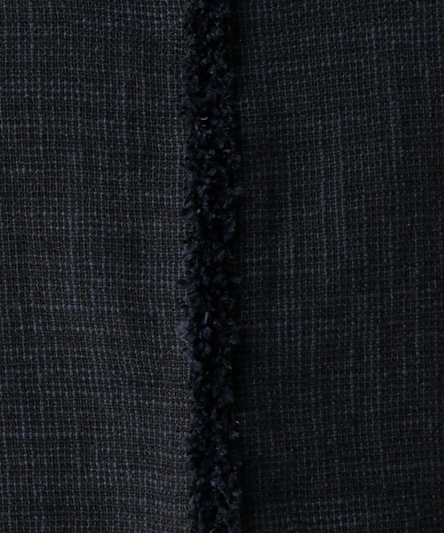 Elura（エルーラ）の「≪入卒/セレモニー/通勤≫ツイードクルージャケット/602138（ノーカラージャケット・レディース・ネイビー/ブラック・LARGE/MEDIUM）」の3枚目の写真