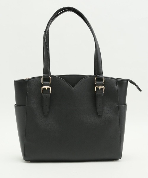 m.f.editorial（エムエフエディトリアル）の「【A4対応 10ポケット 鞄】m.f.エディトリアルレディース トートバッグ（トートバッグ・レディース・ベージュ/ブラック・FREE）」の2枚目の写真