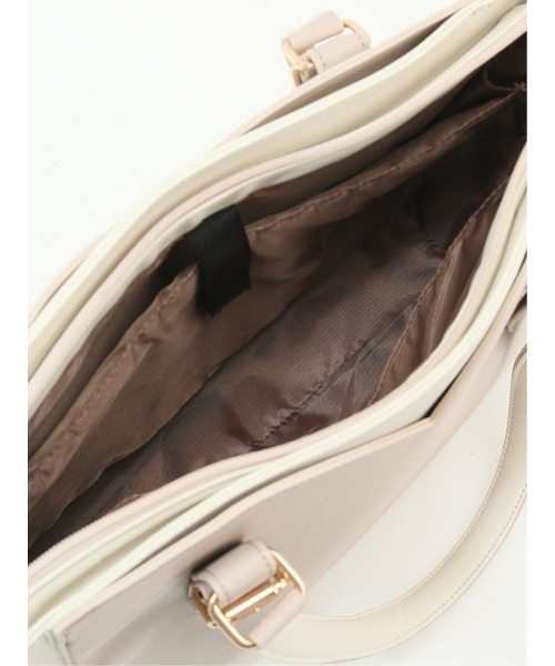 m.f.editorial（エムエフエディトリアル）の「【A4対応 10ポケット 鞄】m.f.エディトリアルレディース トートバッグ（トートバッグ・レディース・ベージュ/ブラック・FREE）」の17枚目の写真