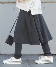 裏起毛レギンス付きスカート