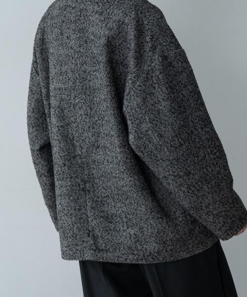 GALLEST（ギャレスト）の「ネップツイードコクーンジャケット（チェスターコート・レディース・ブラック系3/ブラウン系4・38/34）」の9枚目の写真