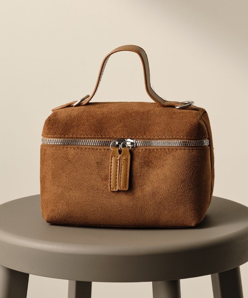 ZAKKA-BOX（ザッカボックス）の「スウェ―ドバニティバッグ（ハンドバッグ・レディース・ブラック/キャメル・FREE）」の4枚目の写真