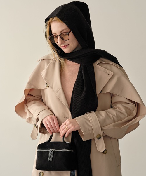 ZAKKA-BOX（ザッカボックス）の「スウェ―ドバニティバッグ（ハンドバッグ・レディース・ブラック/キャメル・FREE）」の7枚目の写真