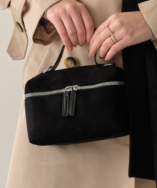 ZAKKA-BOX（ザッカボックス）の「スウェ―ドバニティバッグ（ハンドバッグ・レディース・ブラック/キャメル・FREE）」の6枚目の写真