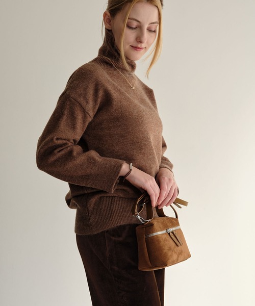 ZAKKA-BOX（ザッカボックス）の「スウェ―ドバニティバッグ（ハンドバッグ・レディース・ブラック/キャメル・FREE）」の21枚目の写真