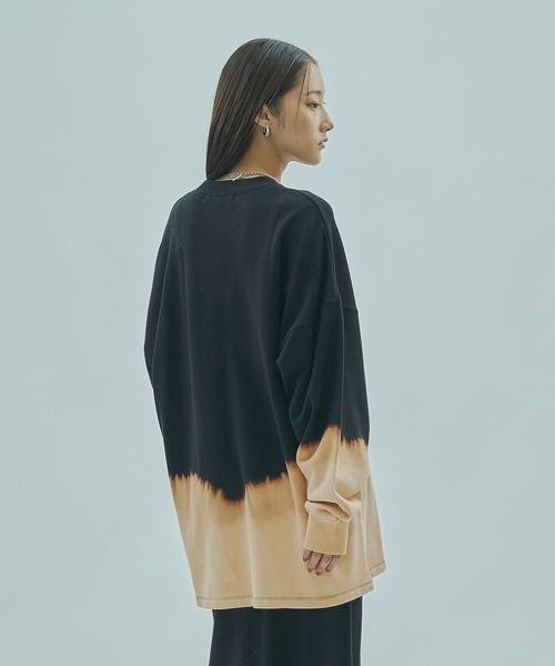 ROSE BUD(ローズバッド)の「(mag.by c)BLEACH L/S SWEAT(スウェット・レディース・グレー/ブラック・ONE SIZE)」の5枚目の写真