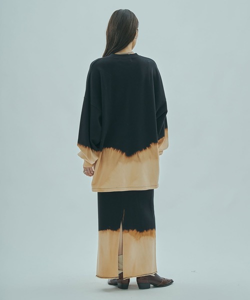 ROSE BUD(ローズバッド)の「(mag.by c)BLEACH L/S SWEAT(スウェット・レディース・グレー/ブラック・ONE SIZE)」の8枚目の写真