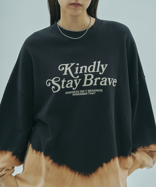 ROSE BUD(ローズバッド)の「(mag.by c)BLEACH L/S SWEAT(スウェット・レディース・グレー/ブラック・ONE SIZE)」の9枚目の写真
